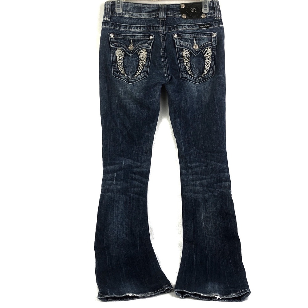Miss Me | Women’s Fallen Angel Embellished Wings Bootcut Jeans